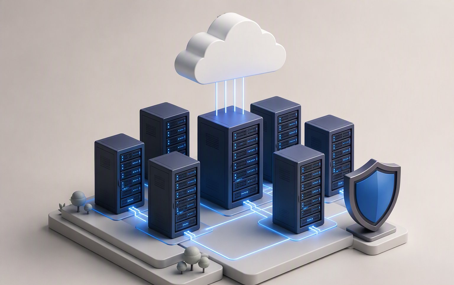 กลุ่มเซิร์ฟเวอร์ Enterprise เชื่อมต่อกันเป็น Private Cloud พร้อมโล่ความปลอดภัย